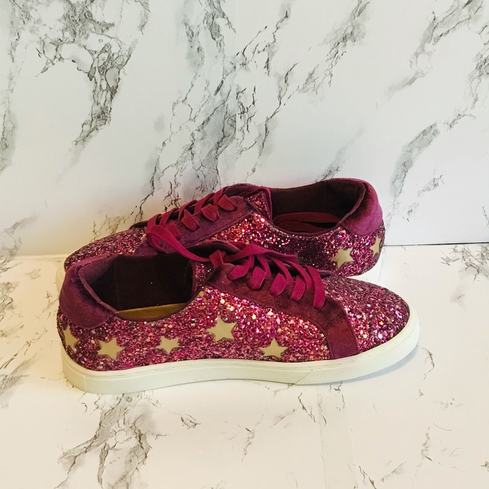 Gianni Bini/3 NWOT Magenta Glitter With Gold Stars